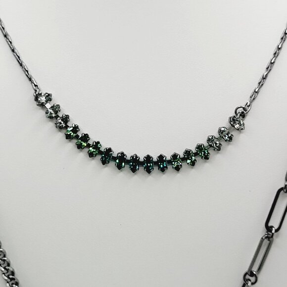 Simply Vera Vera Wang Green Botanical Rhinestone Necklace - Picture 7 of 11